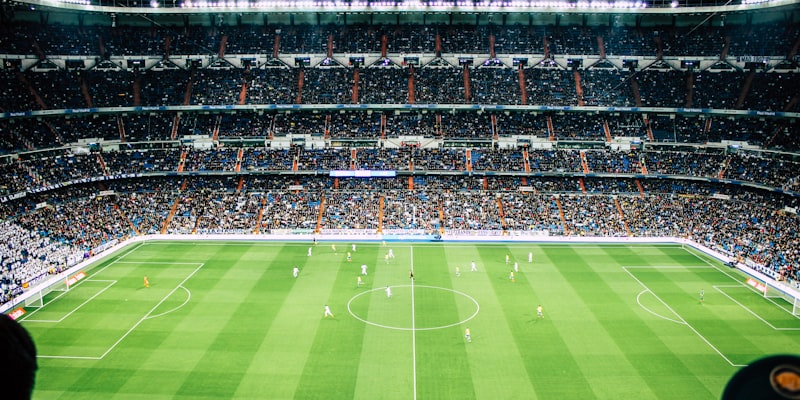 欧洲冠军联赛官方用球在绿茵场上的特写